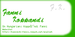 fanni koppandi business card